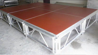 چین Red 3 - Level Plywood Aluminum Stage Platform With Anti - Slip Board تامین کننده