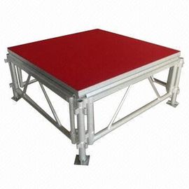 چین Portable Waterproof Acrylic / Plywood Temporary Stage Platforms Heavy Loading Adjustable Height کارخانه